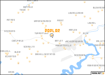 map of Poplar