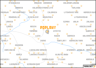 map of Popławy