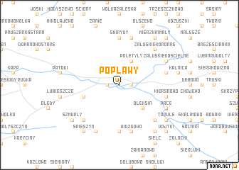 map of Popławy