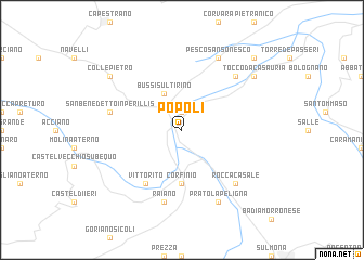 map of Popoli