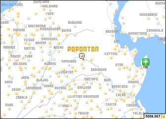map of Poponton