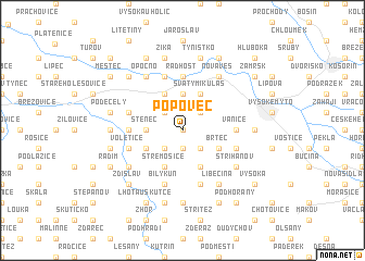 map of Popovec