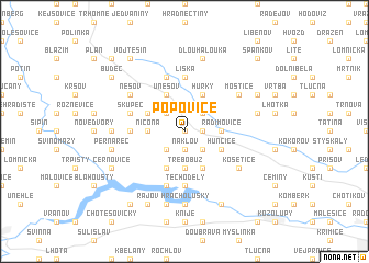 map of Popovice