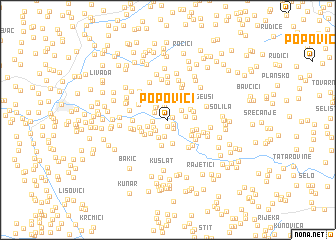 map of Popovići