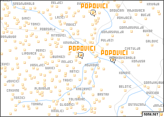 map of Popovići