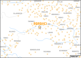 map of Popovići