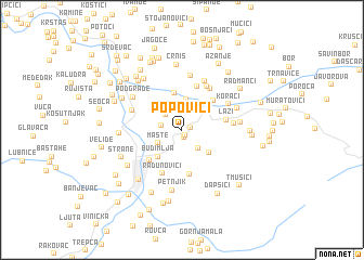 map of Popovići