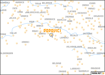 map of Popovići