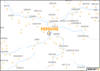 map of Popovinë