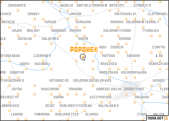 map of Popówek