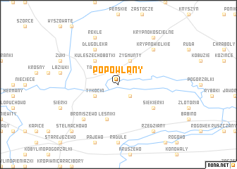 map of Popowlany