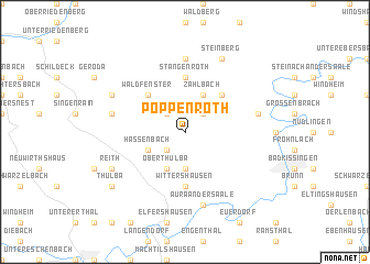 map of Poppenroth