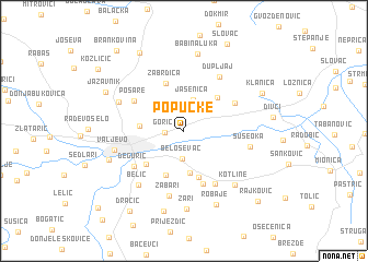 map of Popučke