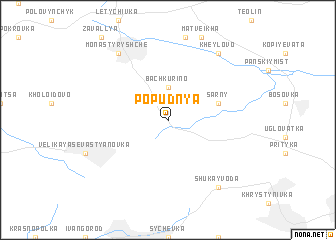 map of Popudnya