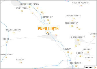map of Poputnaya