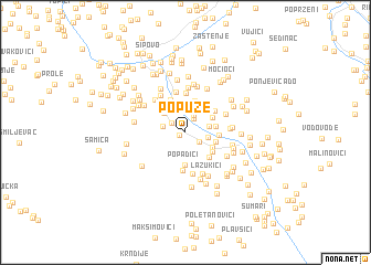 map of Popuže
