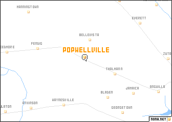 map of Popwellville
