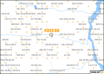 map of Poręba