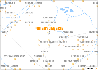 map of Poręby Dębskie