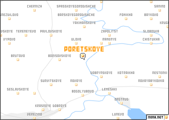 map of Poretskoye