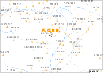 map of Porodinë