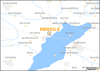 map of Poroszló