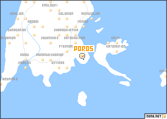 map of Póros