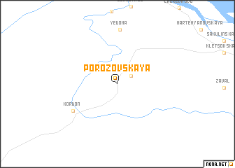 map of Porozovskaya