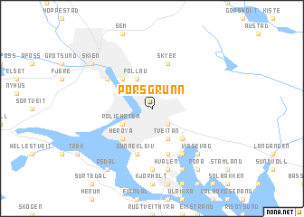 map of Porsgrunn