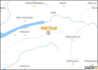 map of Portaje