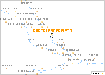 map of Portales de Prieto