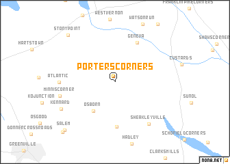 map of Porters Corners
