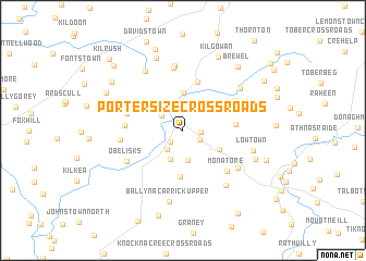 map of Portersize Cross Roads
