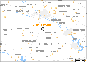 map of Porters Mill