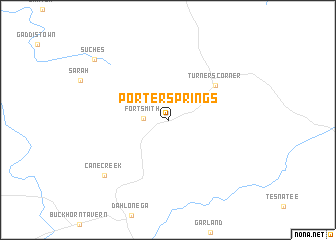 map of Porter Springs