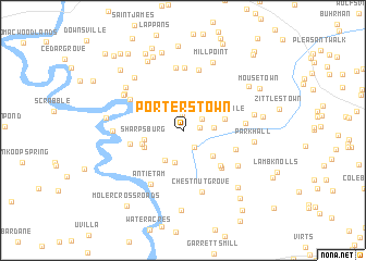 map of Porterstown