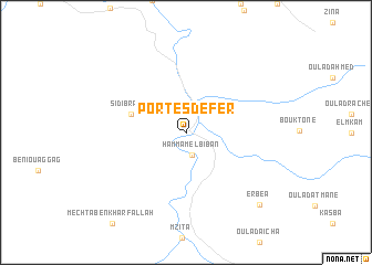 map of Portes de Fer