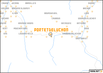 map of Portet-de-Luchon