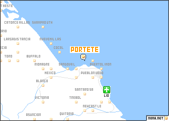 map of Portete