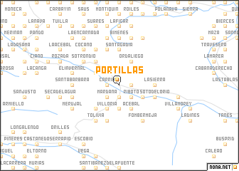 map of Portillas