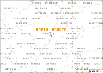 map of Portillo Norte