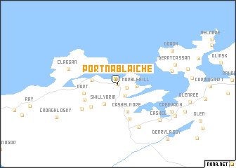 map of Port na Bláiche