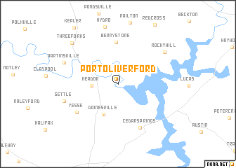 map of Port Oliver Ford
