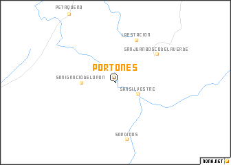 map of Portones