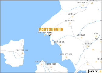 map of Porto Vesme