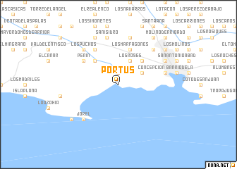 map of Portús