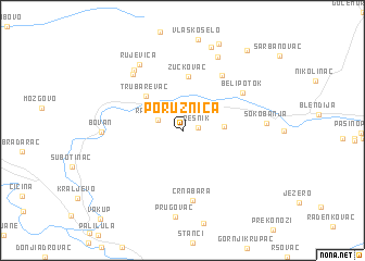 map of Poružnica