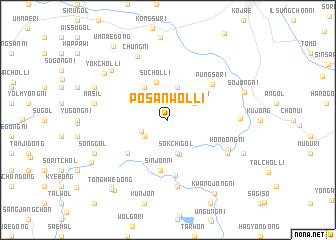map of Posanwŏl-li