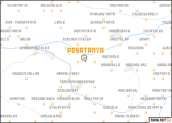 map of Pósatanya