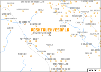 map of Poshtāveh-ye Soflá